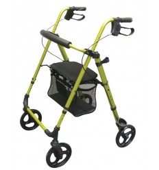 Déambulateur 4 roues léger et pliable avec siège Néo Fashion vert