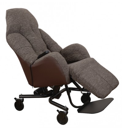 Fauteuil à pousser électrique Liberty E II tissu marron chiné innov
