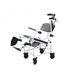 Chaise percée à roulettes et chaise de douche inclinable Tilt
