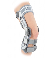 Attelle de genou gonarthrose articulée OA Nano Donjoy blanc et gris