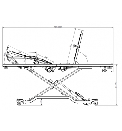 Lit médicalisé Euro 3800 Alzheimer dimensions