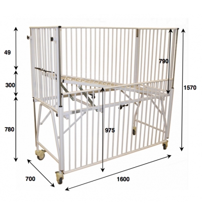 Lit parc avec fonction proclive HMS Vilgo