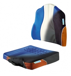Coussin d'assise anti-escarres Viscoflex et dosseret pour fauteuil roulant Systam