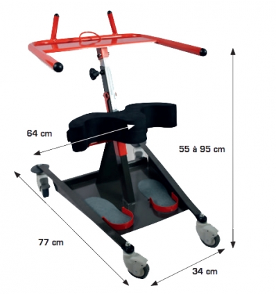 Dimensions du guidon de transfert déplaçant Dino