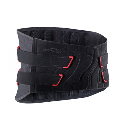 Ceinture lombaire homme femme Immostrap Donjoy noir et rouge