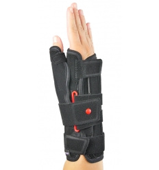 Attelle de poignet-pouce DuoForm+ Donjoy noir et rouge