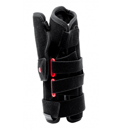 Attelle de poignet-pouce DuoForm+ Donjoy noir et rouge