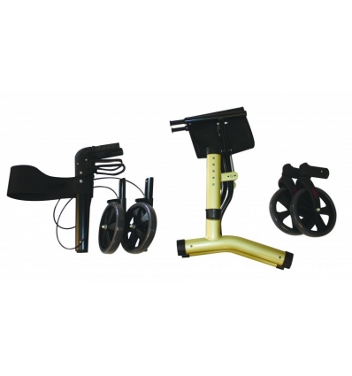 Déambulateur 4 roues léger et pliable Nestor champagne HMS Vilgo