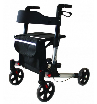 Déambulateur 4 roues léger et pliable Victor Epoxy argent