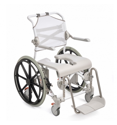 Chaise de douche et de toilettes Etac Swift Mobil 2 roues arrières 24"