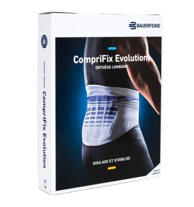 Ceinture lombaire LumboLoc CompriFix Evolution Bauerfeind titane bleu