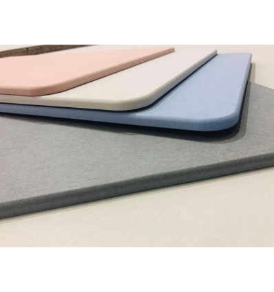 Tapis sortie de bain antidérapant en diatomite bleu clair, rose clair, gris perle et gris anthracite