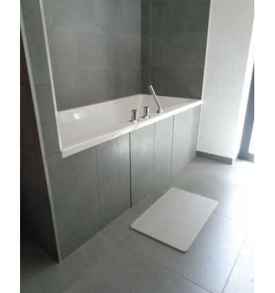 Tapis sortie de bain antidérapant en diatomite gris perle