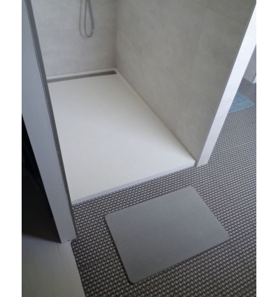 Tapis sortie de bain antidérapant en diatomite gris anthracite