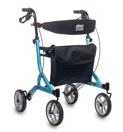Rollator 4 roues pliable Ultralight bleu ciel