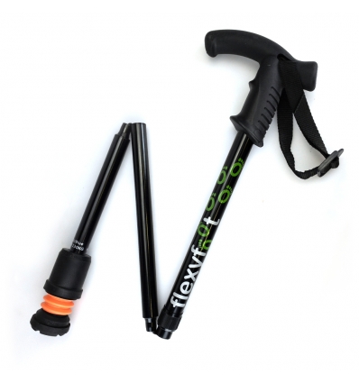 Canne de marche pliable anti-glisse Flexyfoot noir Derby