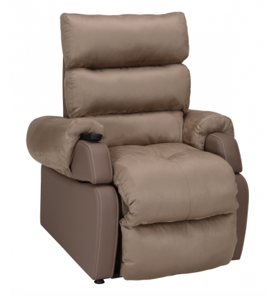 Fauteuil releveur Cocoon XXL - design 1ère génération velours grège