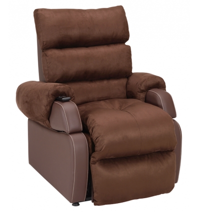 Fauteuil releveur Cocoon XXL - design 1ère génération velours marron