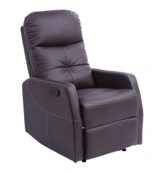 Fauteuil de relaxation Mercato simili-cuir chocolat