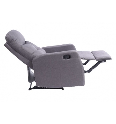 Fauteuil de relaxation Mercato tissu gris