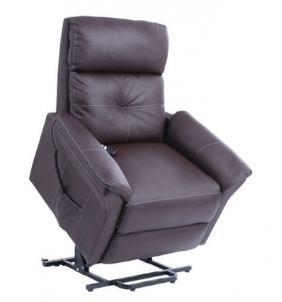 Fauteuil releveur 2 moteurs Diamant simili-cuir chocolat
