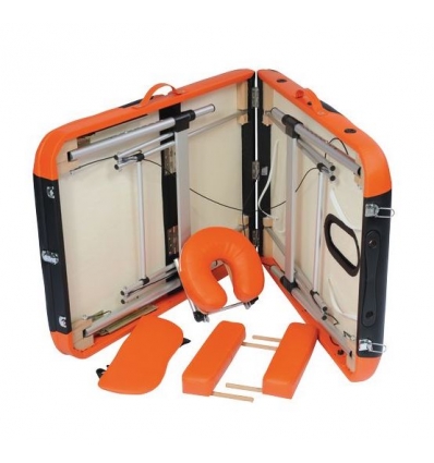 Table de massage pliante Kinlight noire et orange
