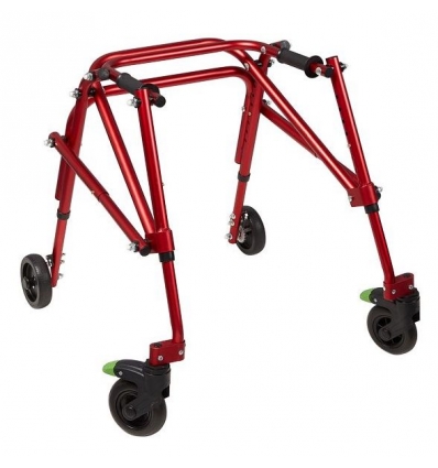 Déambulateur enfant 4 roues léger et pliable Klip rouge