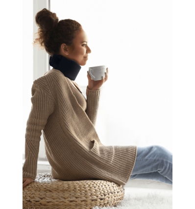 Collier cervical noir Donjoy C2+ avec insert rigide amovible