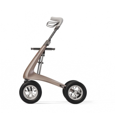 Rollator 4 roues léger Carbon Overland marron