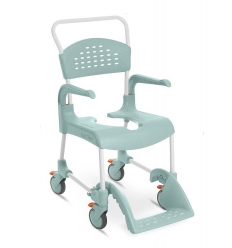 Chaise garde robe à roulettes Etac Clean verte hauteur fixe