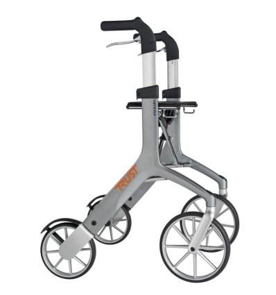 Rollator de luxe 4 roues Let's Fly gris