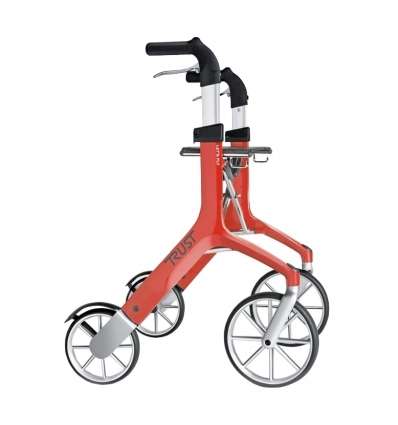 Rollator de luxe 4 roues Let's Fly rouge