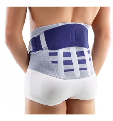 Ceinture lombaire pour le dos LumboLoc Forte Bauerfeind titane / bleu