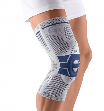 Genouillère médicale souple Genutrain P3 Bauerfeind titane / bleu
