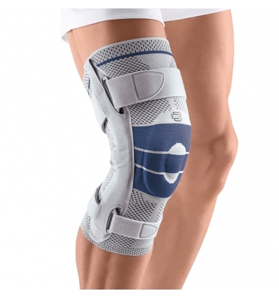 Genouillère médicale souple GenuTrain S Bauerfeind titane / bleu