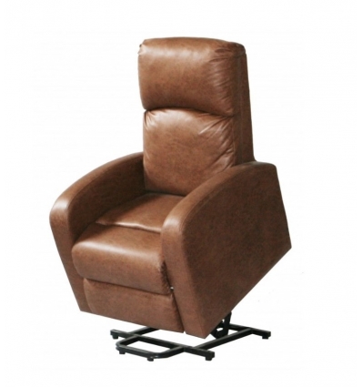 Fauteuil releveur 1 moteur Lazy'Up Vintage marron