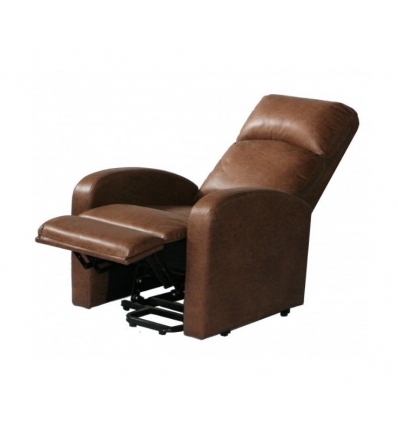Fauteuil releveur 1 moteur Lazy'Up Vintage marron