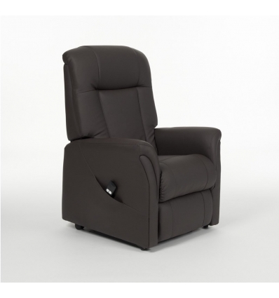Fauteuil releveur 2 moteurs Ontario skai marron
