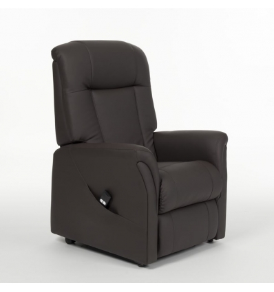 Fauteuil releveur 1 moteur Ontario skai marron