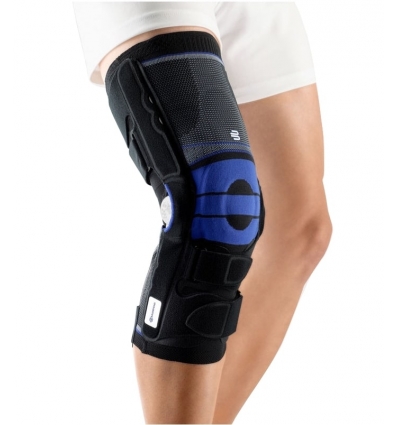 Attelle de stabilisation du genou SofTec Genu Bauerfeind noir/bleu