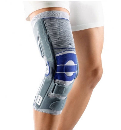 Attelle de stabilisation du genou SofTec Genu Bauerfeind titane/bleu