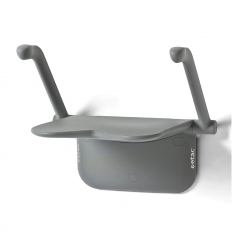 Siège de douche mural Etac Relax avec accoudoirs gris