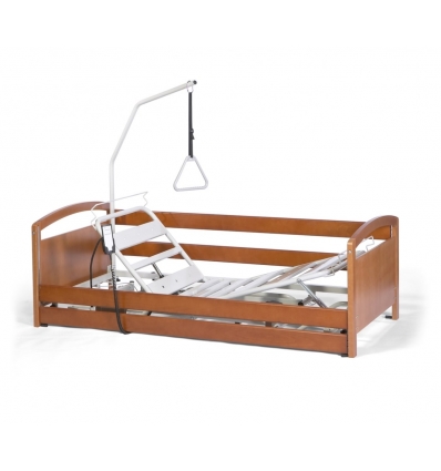 Lit médicalisé Alzheimer Alzeis Vermeiren avec barrières en bois