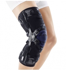 Attelle de genou gonarthrose GenuTrain OA Bauerfeind noir-bleu