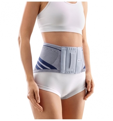 Ceinture lombaire femme LumboTrain Lady Bauerfeind titane / bleu