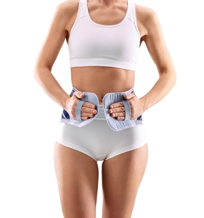 Ceinture lombaire LumboTrain Lady Bauerfeind titane / bleu
