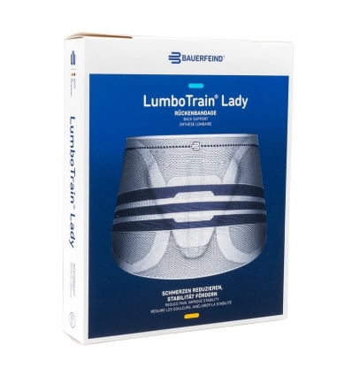 Ceinture lombaire LumboTrain Lady Bauerfeind titane / bleu