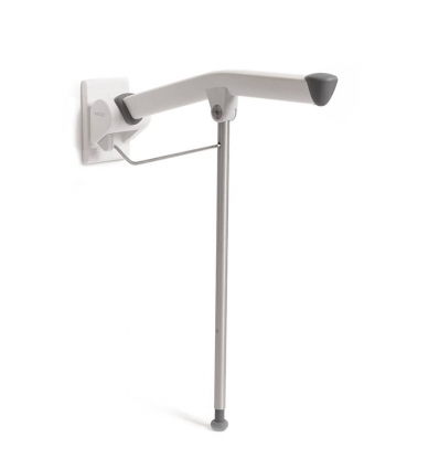 Accoudoir de toilettes Etac Rex avec béquille blanc et gris volcan