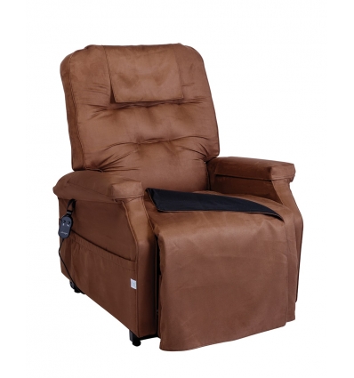 Fauteuil releveur 1 moteur Classic Cover microfibres café