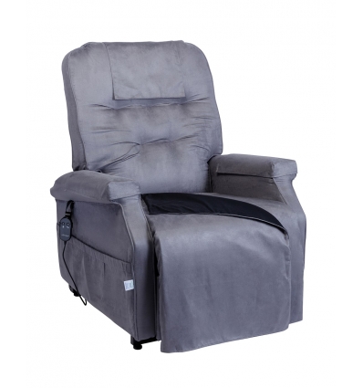 Fauteuil releveur 1 moteur Classic Cover microfibres cendre